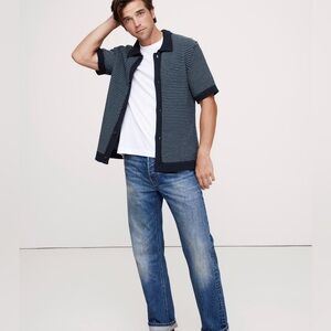 Banana Republic Waffle Button Through Knit Shirt